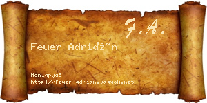Feuer Adrián névjegykártya